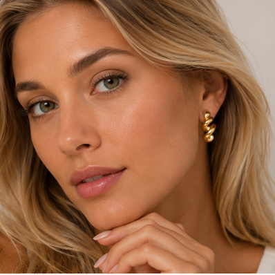 Pendientes Spiralé Chapado en Oro 18k