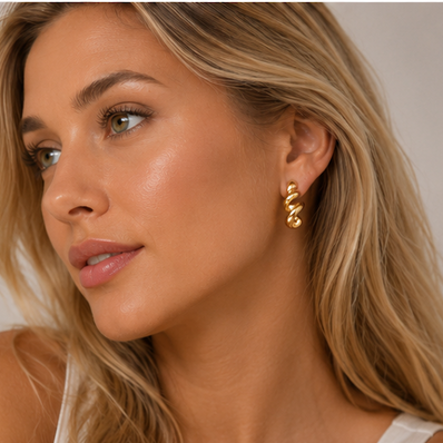 Pendientes Spiralé Chapado en Oro 18k