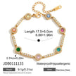 Pulsera de Brillos Multicolor Circonita Chapado en Oro 18k