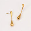 Pendiente Colgante Gota en CHapado Oro 18k y Stail steel