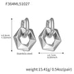 Pendiente Exagonal  Chapado en Oro 18k y stail Steel