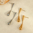 Pendiente Colgante Gota en CHapado Oro 18k y Stail steel