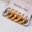 Pendiente Exagonal  Chapado en Oro 18k y stail Steel