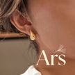 Pendiente Forma Gota Chapado Oro 18k con Brillante