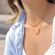 Fine line de Circonitas Chapado en Oro 18 k