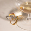 Anillos Chapados en Oro 18k Morgonita/Turquesa/Circonita