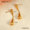 Pendiente Colgante Gota en CHapado Oro 18k y Stail steel