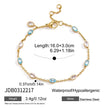 Pulsera Elegante fina en Chapado Oro 18k Circonitas /Azules