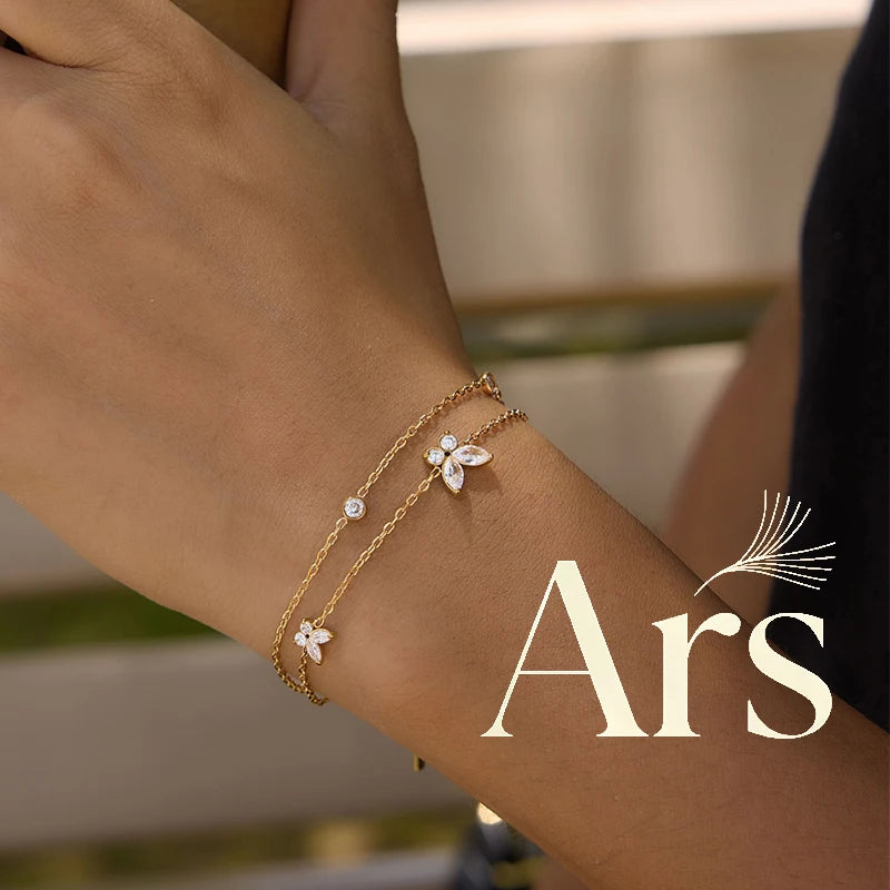 Pulsera de Mariposa en Brillante en Chapado Oro 18k
