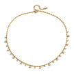 Fine line de Circonitas Chapado en Oro 18 k