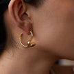 Pendiente Geometrico Chapado Oro 18k
