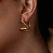 Pendiente Geometrico Chapado Oro 18k