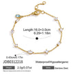 Pulsera Elegante fina en Chapado Oro 18k Circonitas /Azules