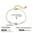 Pulsera de Circonita Rosa Chapado en Oro 18k y Stail Steel