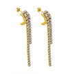 Zarcillo de Brillantes Chapado en Oro 18k y Stail Steel