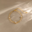 Pulsera de Mariposa en Brillante en Chapado Oro 18k