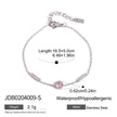 Pulsera de Circonita Rosa Chapado en Oro 18k y Stail Steel