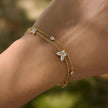 Pulsera de Mariposa en Brillante en Chapado Oro 18k