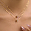 Oro 18k Circulo Circonita/ Multi colores